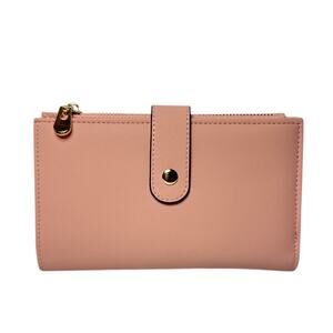 Blush Pink Bi-Fold Wallet with Zip Coin Pocket & Card Organizer NEW without tags